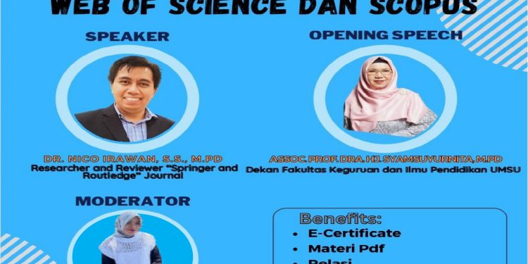 Program Studi Pendidikan Guru Sekolah Dasar FKIP UMSU Gelar Webinar Termbus Jurnal Internasional Bereputasi Web of Science dan Scopus Tahun 2023